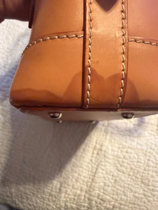 Dooney & Bourke Tan Leather Satchel - Picture 6 of 8
